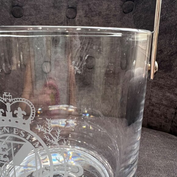 Ralph Lauren Crystal Metal Handle Ice Bucket - Picture 3 of 7